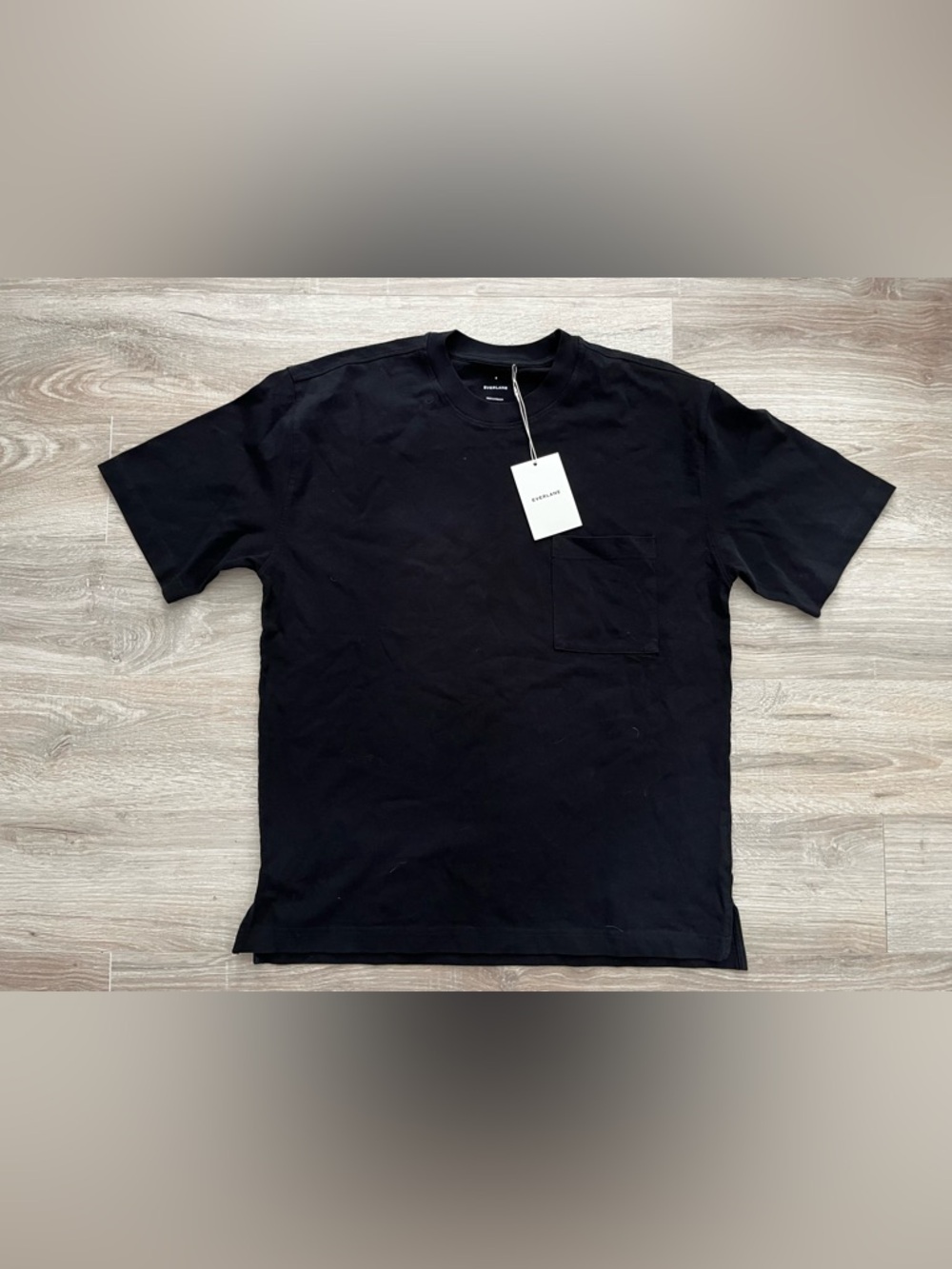 NWT Everlane Men’s Black Crewneck Pocket Tee Short Sleeves - Size Small